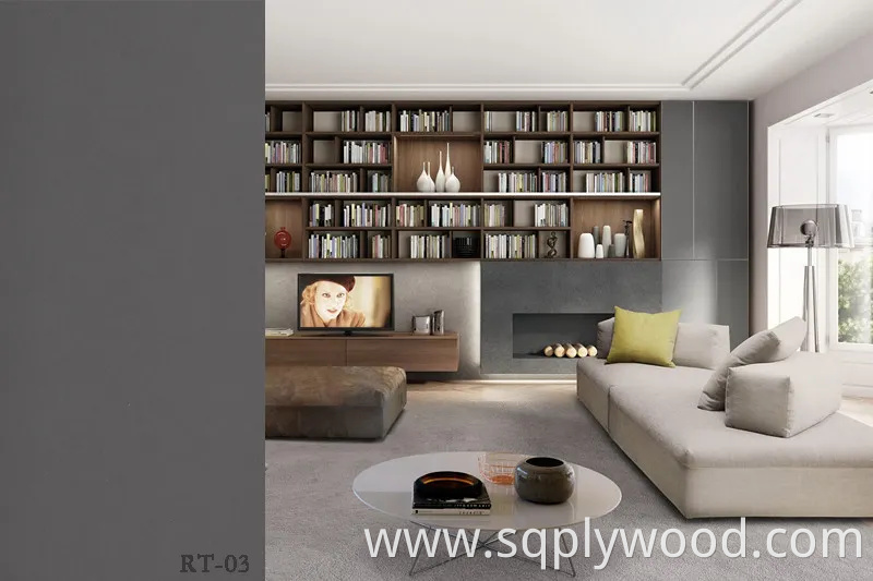 18mm High Gloss Warm White UV Melamine MDF Board for Furniture